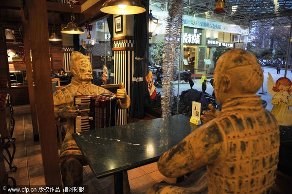 2,000-year-old guests sitting at SW China cafe