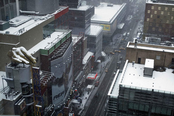 First snow storm in New York in 2012