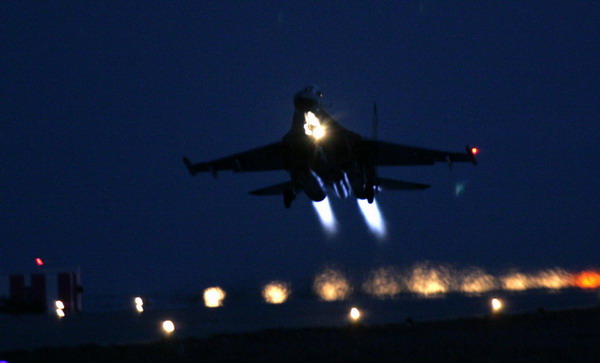 Air Force night training in NW China