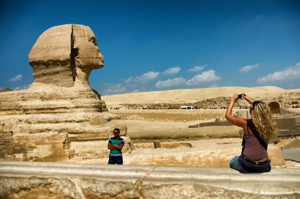 Peak tourist season in Egypt