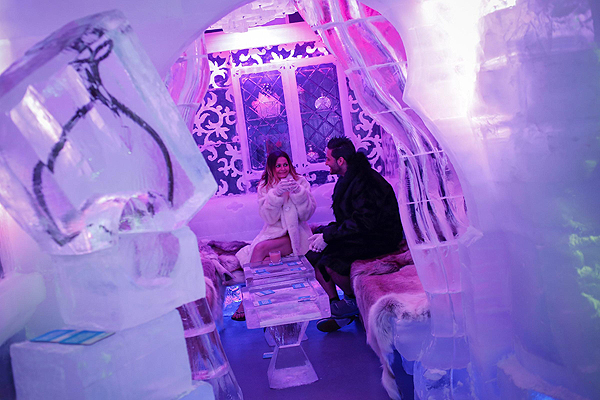 Cool down in an ice bar in NYC