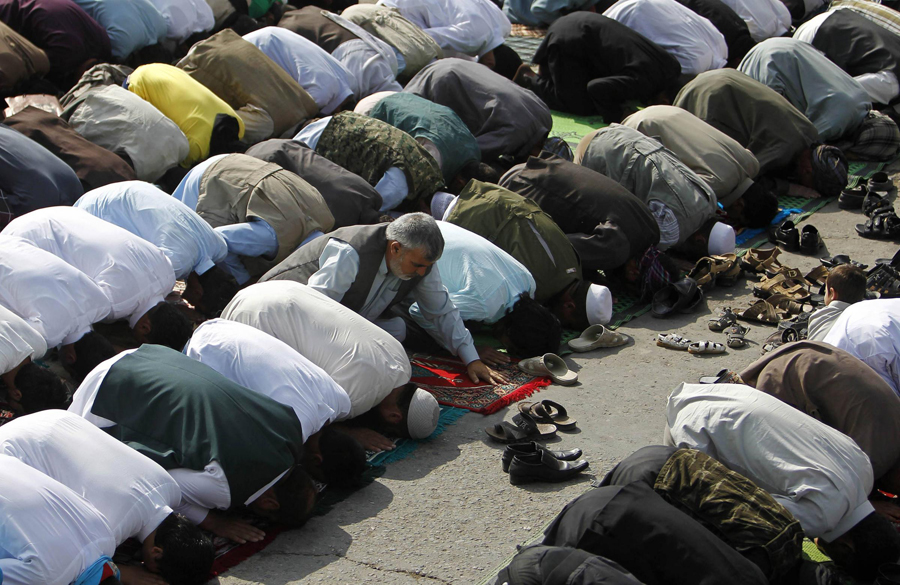 Muslims celebrate the end of Ramadan