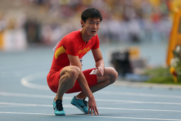 Zhang sets men's 100m national record