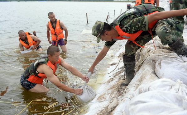 Levees reinforced in NE China