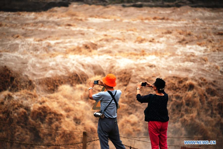 Scenery of Hukou waterfall of Yellow River