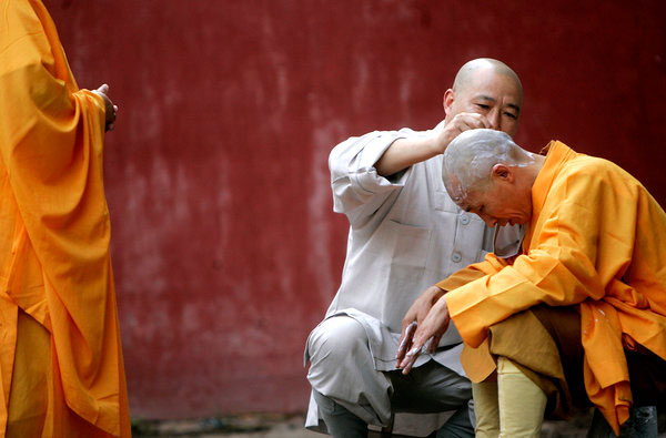 Rare look in Shaolin temple