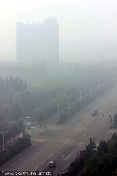 Henan chokes on lingering smog