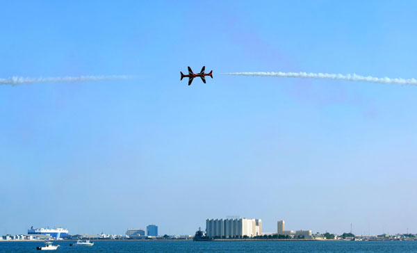 British Royal Air Force performs in Doha