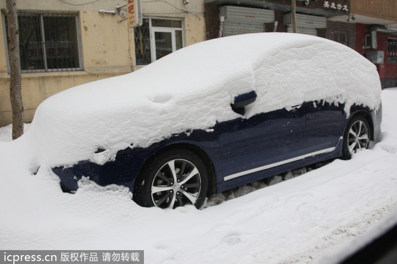 Clean-up begins after blizzard in Harbin