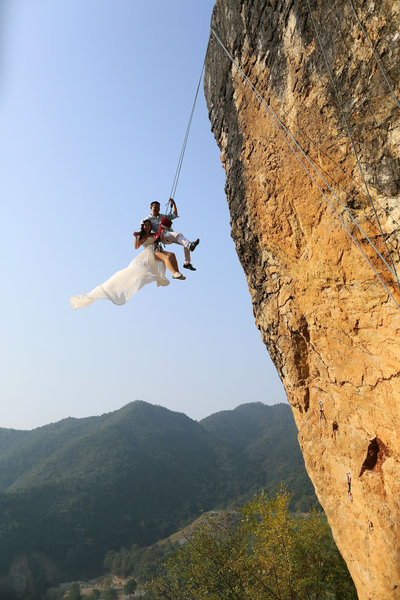 Climbing mountain for love