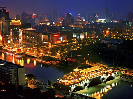 Night view of Chengdu