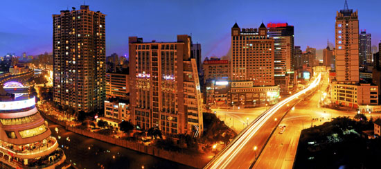 Night view of Chengdu