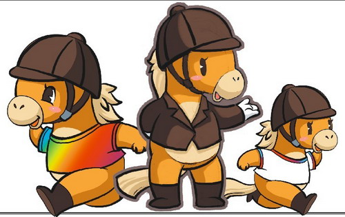 The mascots for the 2011 China Equestrian Festival