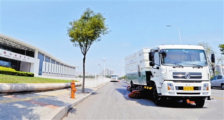 Large sanitation trucks available for Davos