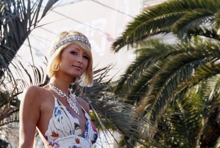 Paris Hilton poses during a photocall for her new documentary 