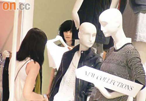 Stylish Faye Wong shops in Hong Kong