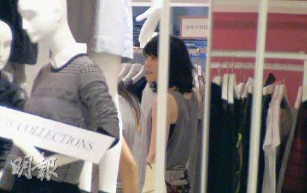 Stylish Faye Wong shops in Hong Kong