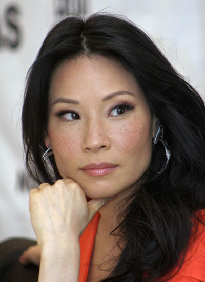 Lucy Liu attends news conference in Mexico City