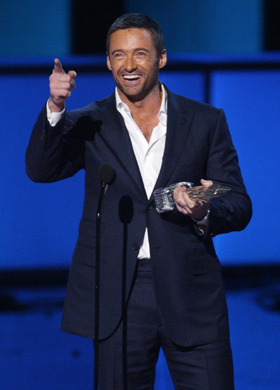 Hugh Jackman at the 2010 People's Choice Awards in L.A.