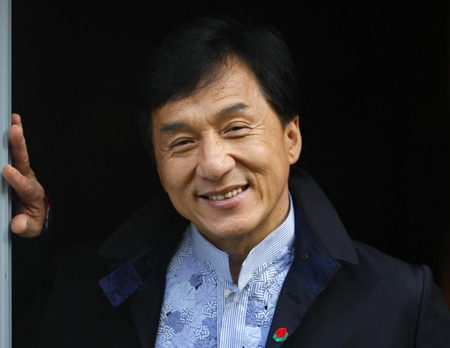 Jackie Chan on a press day for his upcoming movie