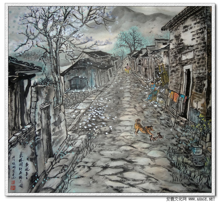 汪晓彬的古镇系列画