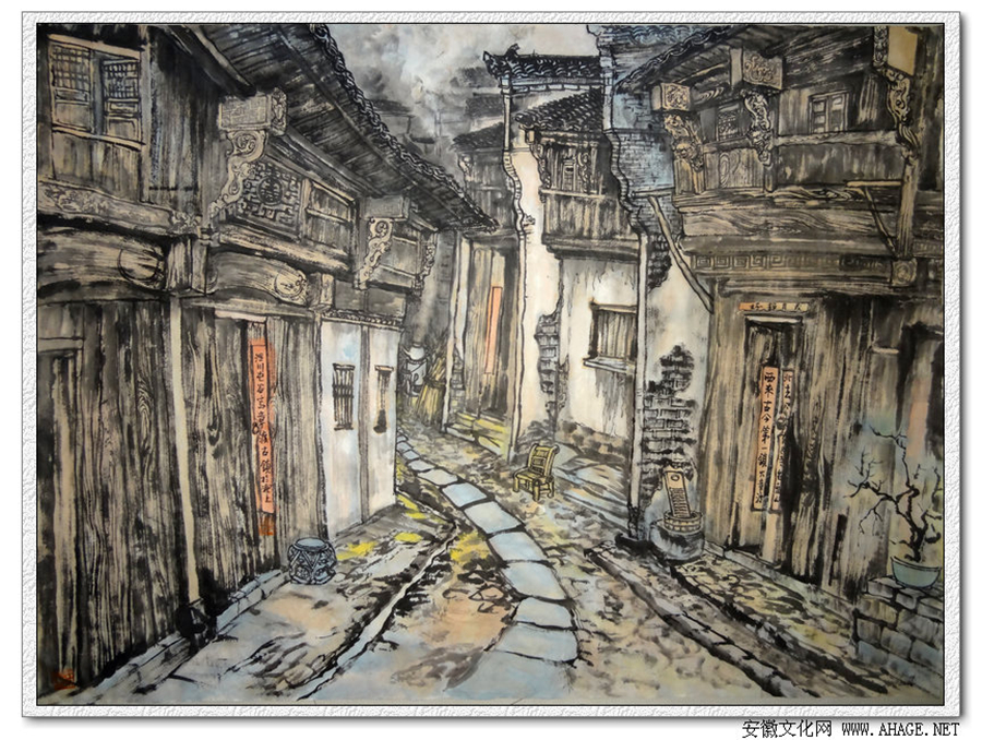 汪晓彬的古镇系列画