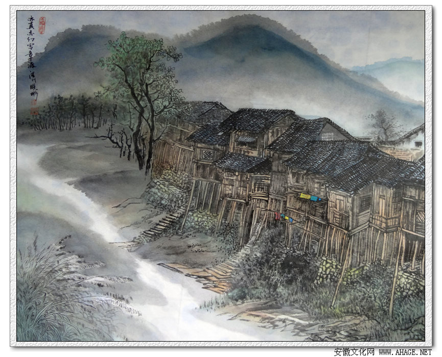 汪晓彬的古镇系列画