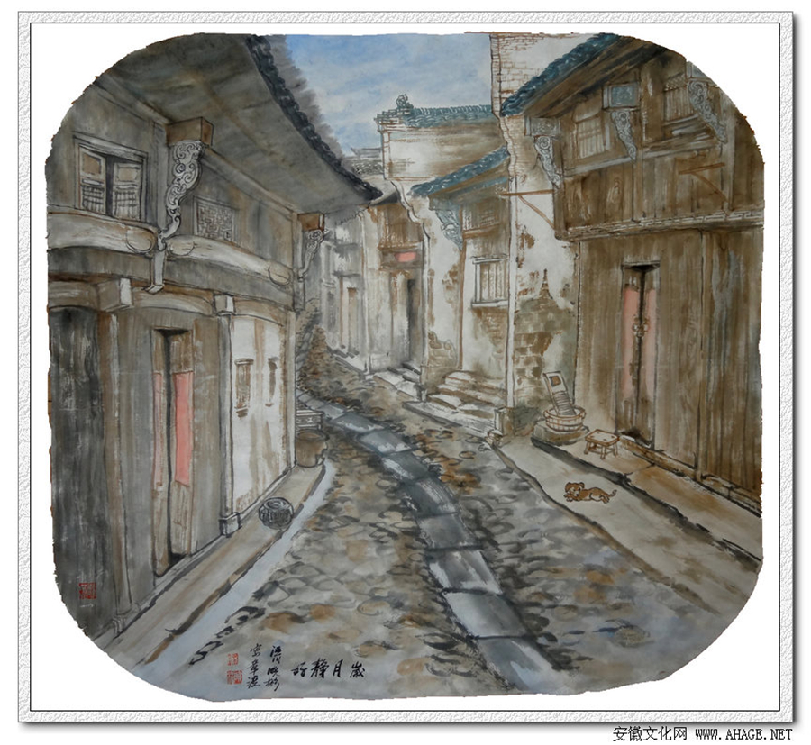汪晓彬的古镇系列画