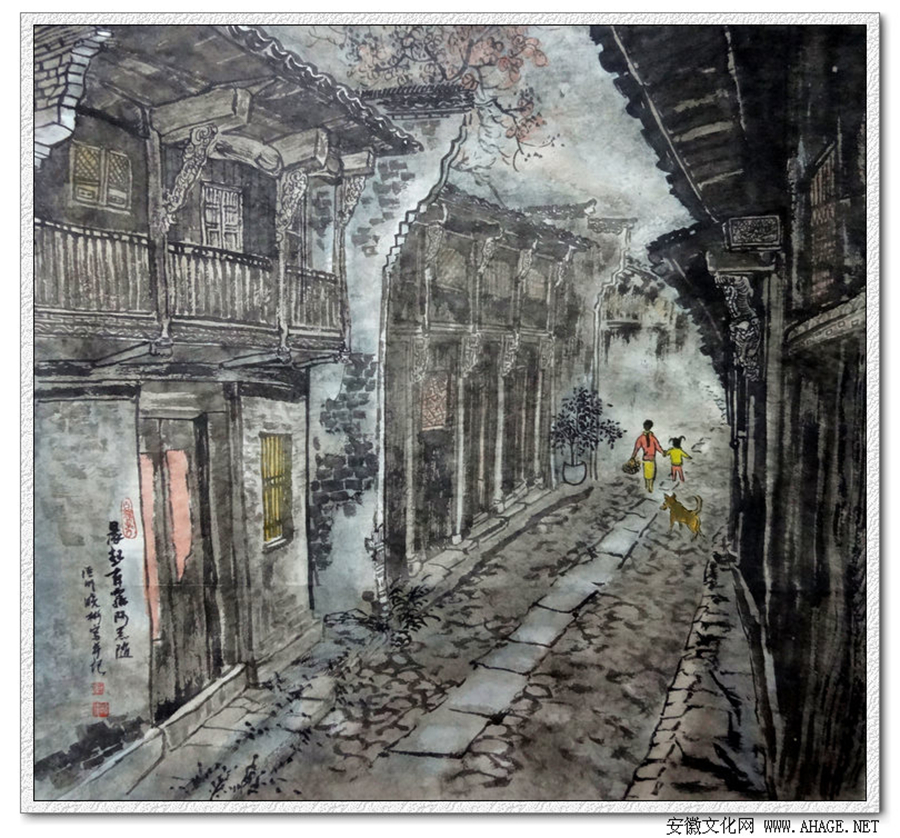 汪晓彬的古镇系列画