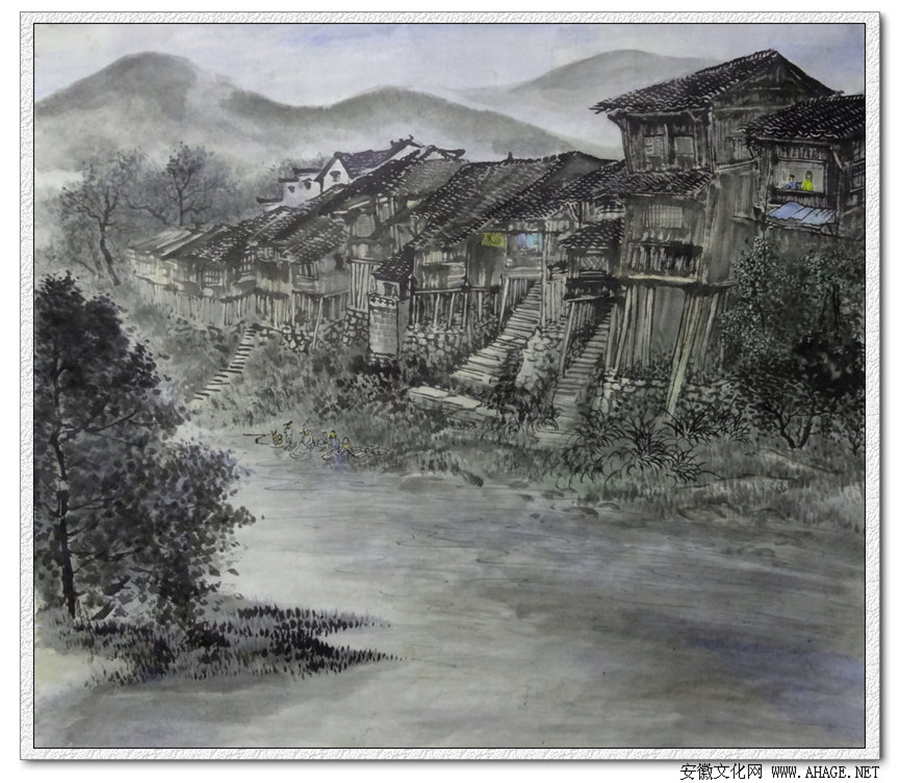 汪晓彬的古镇系列画