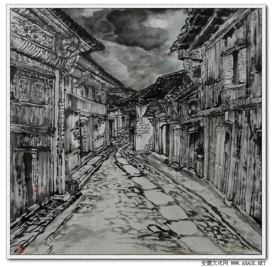 汪晓彬的古镇系列画