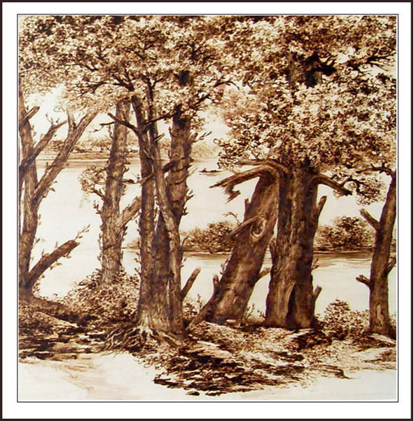 高劲松烙画作品欣赏