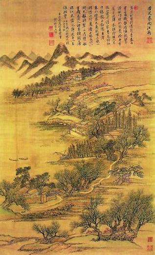 王翚《杏花春雨江南》欣赏(图)