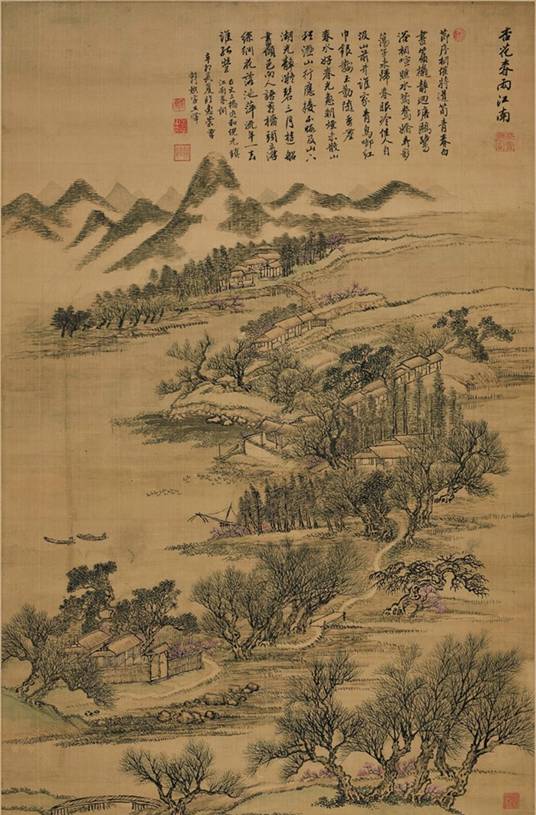 王翚《杏花春雨江南》欣赏(图)