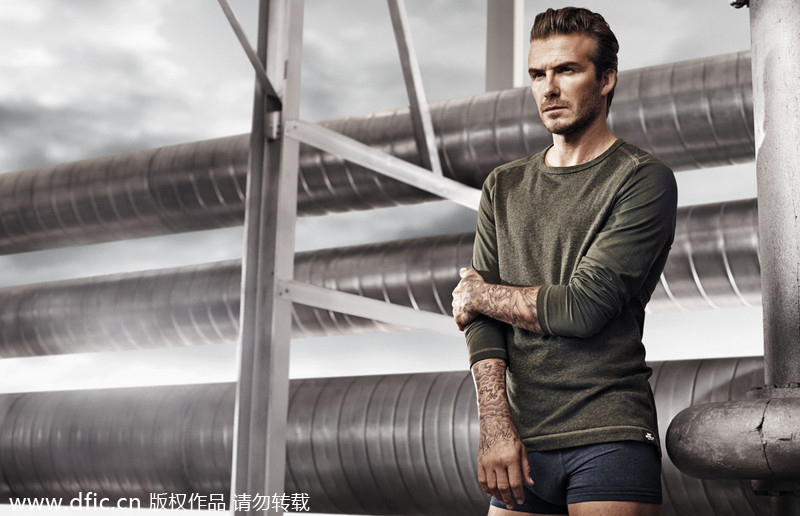 David Beckham posing - 19 Pictures Of David Beckham In His Pants - Heart