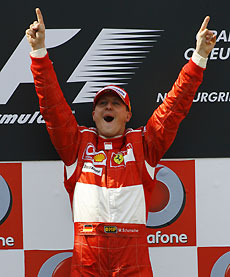 Schumacher wins European GP over Alonso