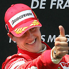 Schumacher celebrates 150th Formula One podium