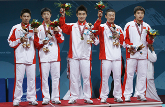China pockets 7th table tennis men's team title