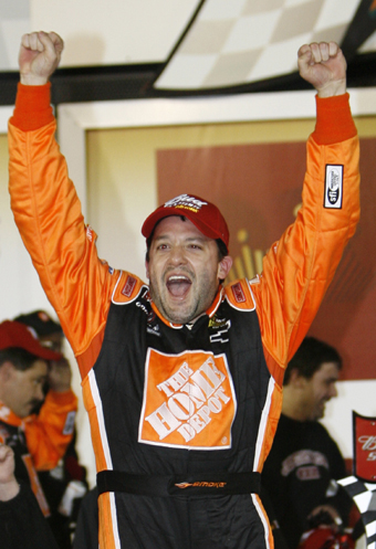 NASCAR driver enjoys victory