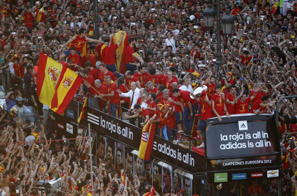 Spain celebrates Euro 2012 triumph