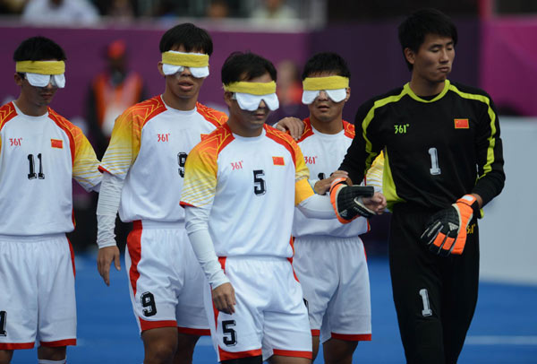 China ties France 0-0 at Paralympic football 5-a-side