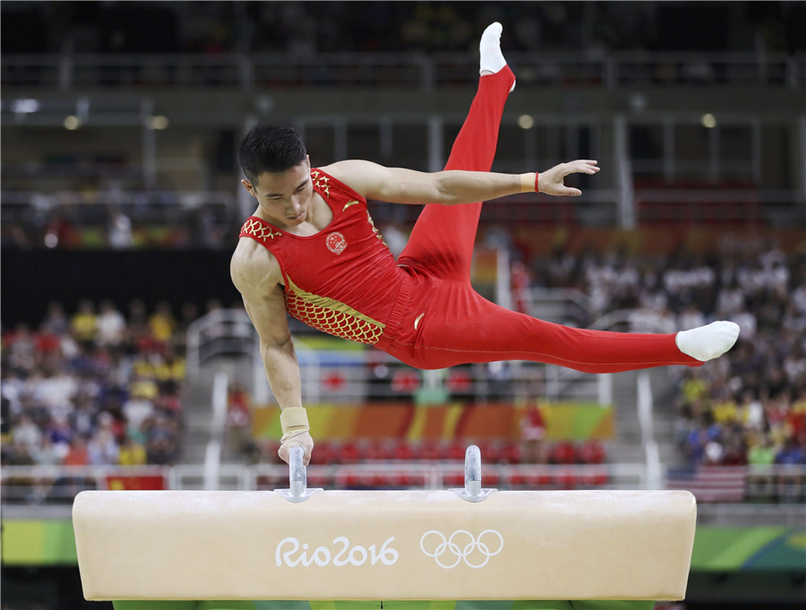 Chinese gymnasts win bronze in men's final, Japan crown