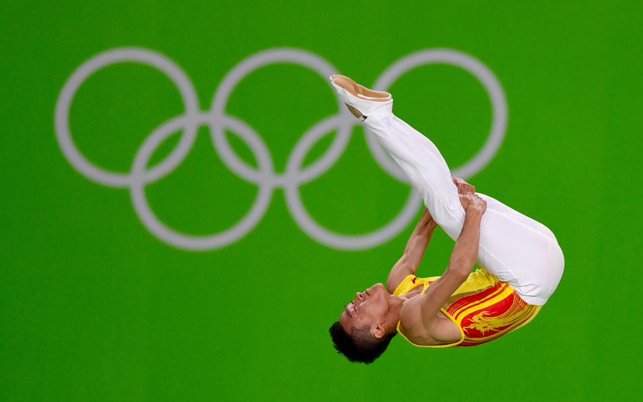 China's Dong and Gao take silver, bronze in men's trampoline