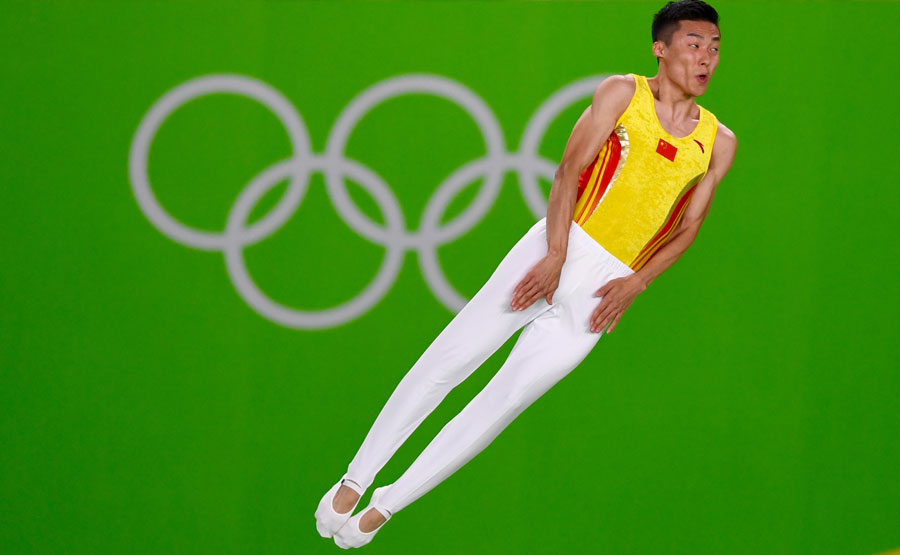 China's Dong and Gao take silver, bronze in men's trampoline