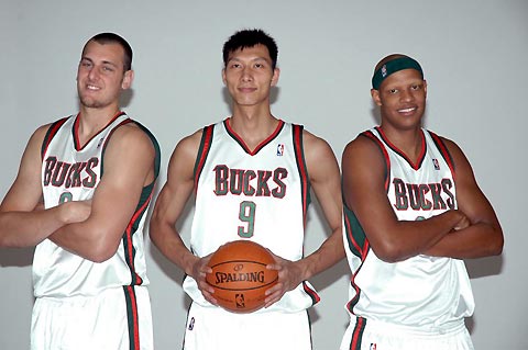 Yi Jianlian on Bucks' media open day