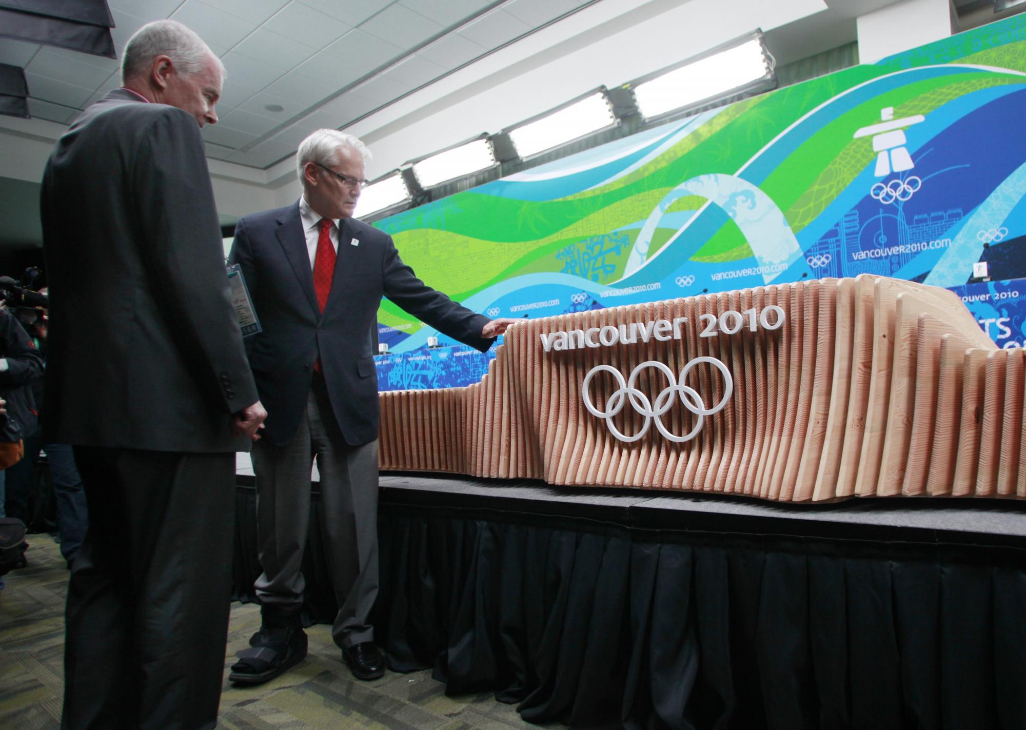Vancouver unveils Winter Olympics podium