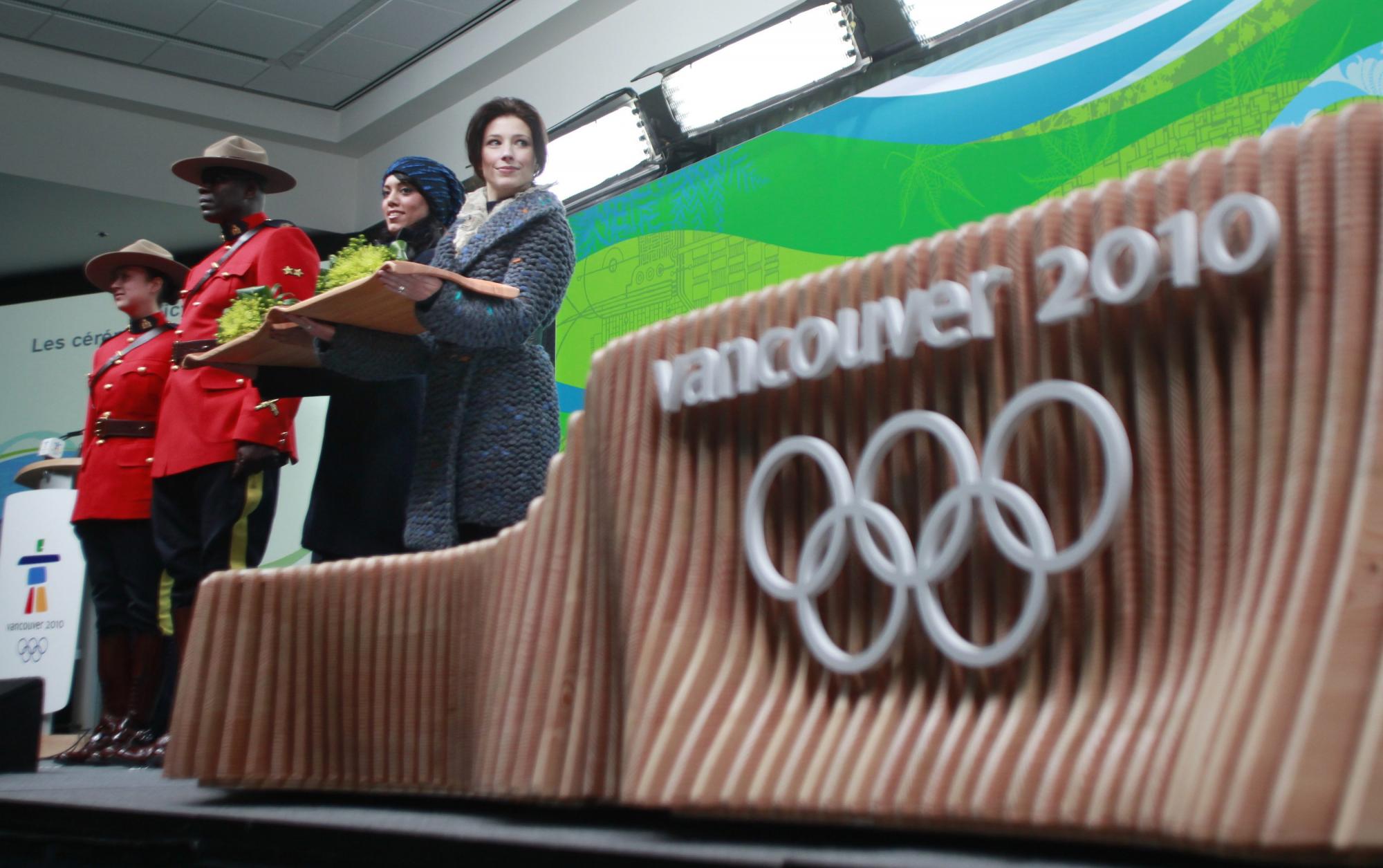 Vancouver unveils Winter Olympics podium