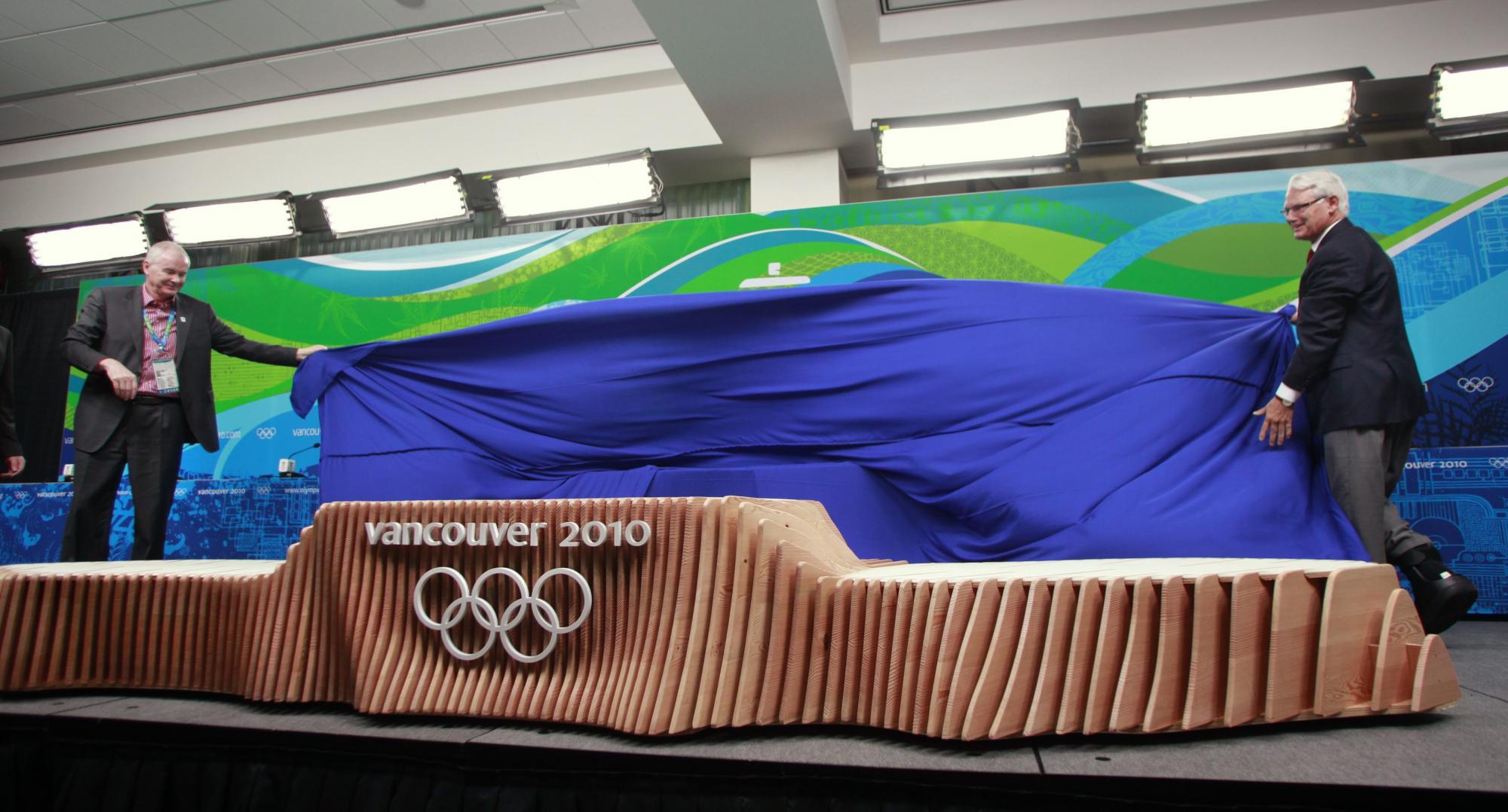 Vancouver unveils Winter Olympics podium