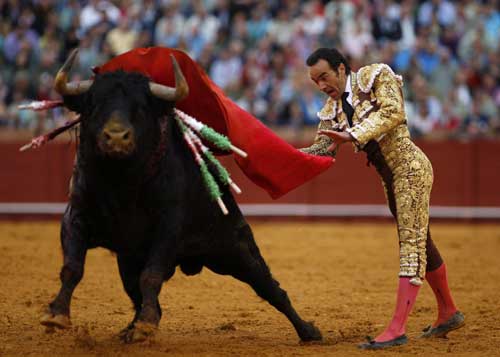 Matadors take challenge in Spain bullfight
