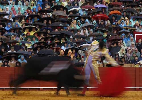 Matadors take challenge in Spain bullfight